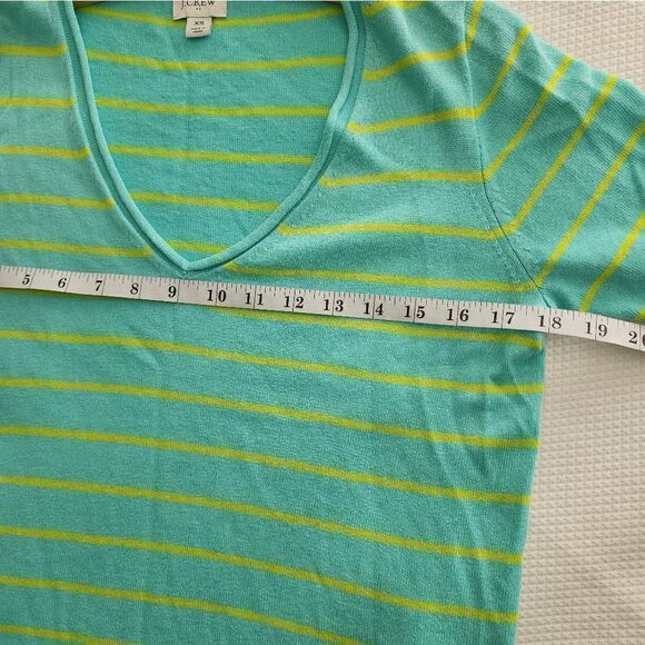 J crew re-imagen linen blend v neck short sleeve blouse - Picture 4 of 8